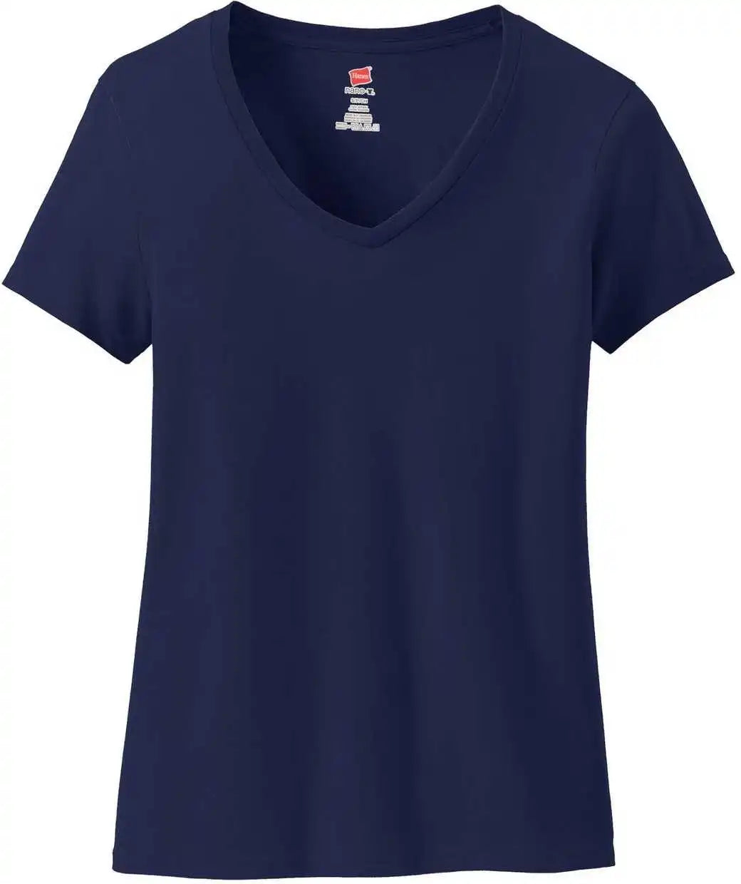 Hanes S04v Ladies Perfect t v Neck Shirt Navy