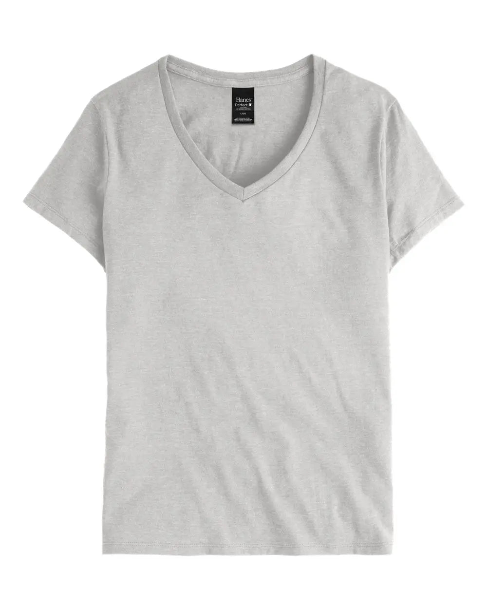 Hanes S04v Perfect-t Women’s V-neck T-shirt - Ash - Gray / s