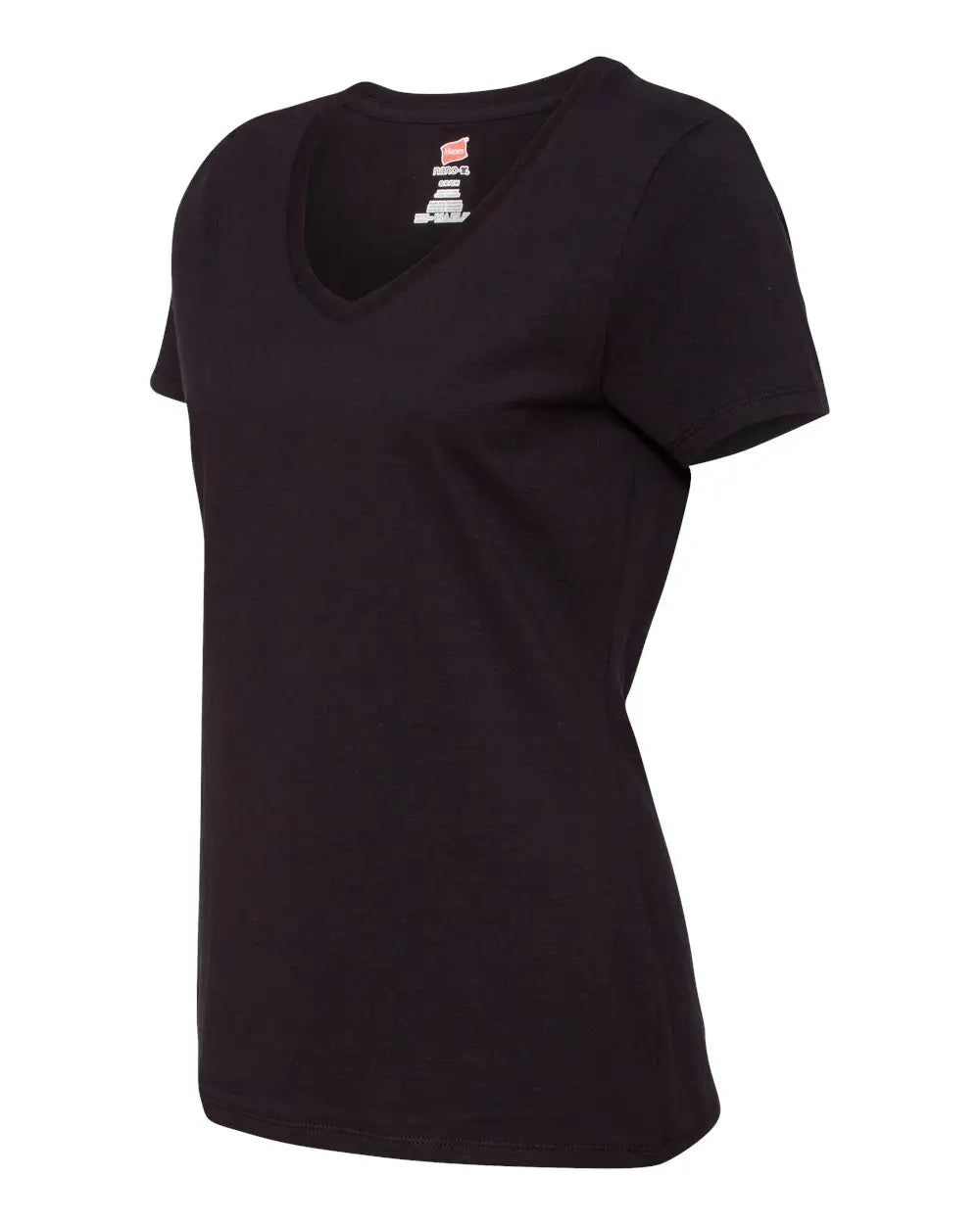 Hanes S04v Perfect-t Women’s V-neck T-shirt - Black - s