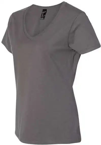 Hanes S04v Perfect t Womens v Neck Shirt Smoke Grey