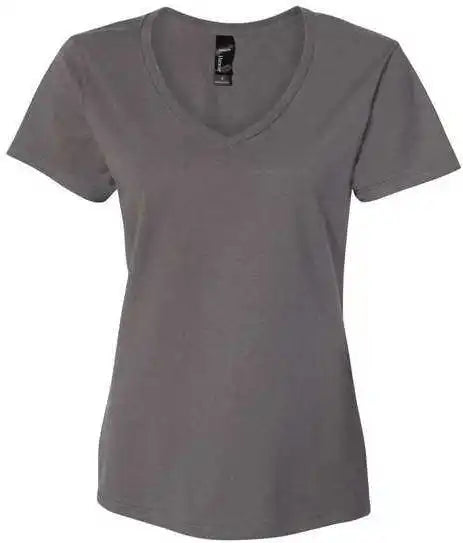 Hanes S04v Perfect t Womens v Neck Shirt Smoke Grey