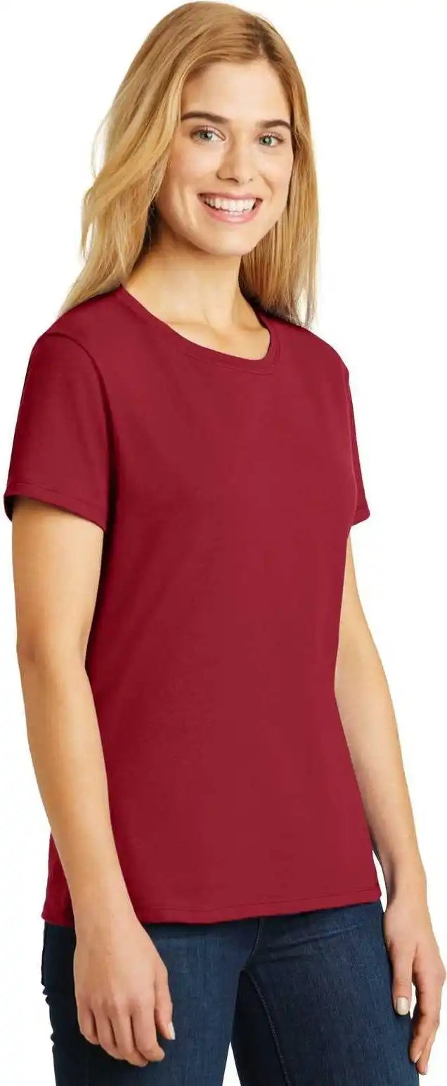 Hanes Sl04 Ladies Perfect t Shirt Deep Red