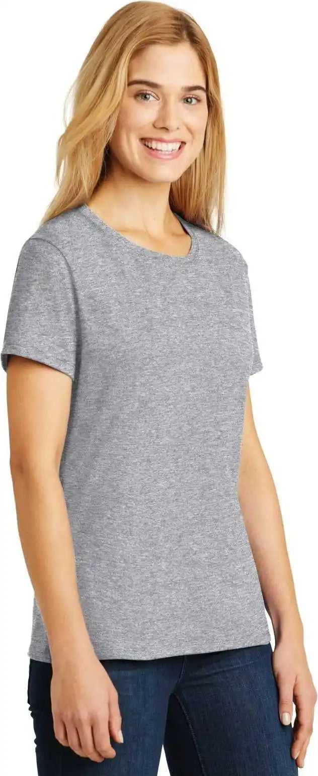 Hanes Sl04 Ladies Perfect t Shirt Light Steel