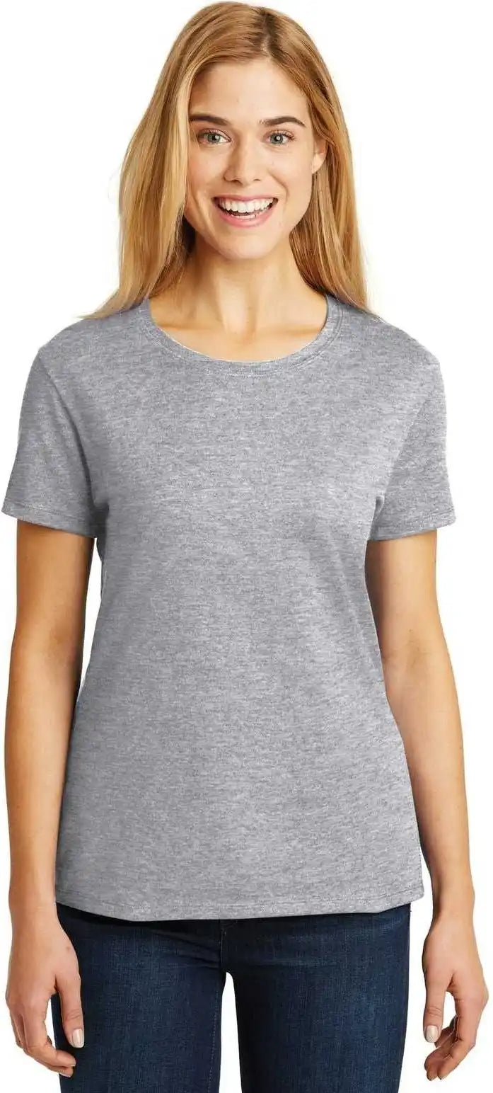 Hanes Sl04 Ladies Perfect t Shirt Light Steel
