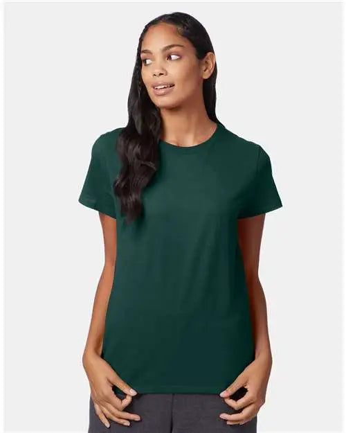 Hanes Sl04 Perfect-t Women’s T-shirt - Deep Forest