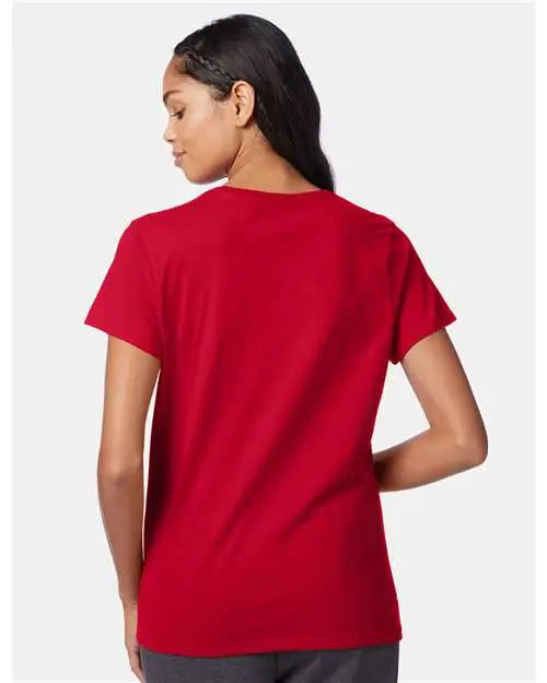 Hanes Sl04 Perfect-t Women’s T-shirt - Deep Red