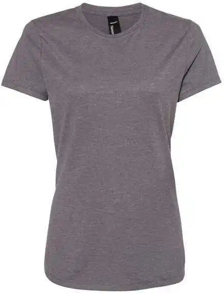 Hanes Sl04 Perfect t Womens Short Sleeve Shirt Charcoal Heather
