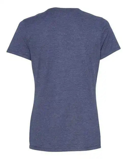 Hanes Sl04 Perfect-t Womens Short Sleeve T-shirt - Heather Navy