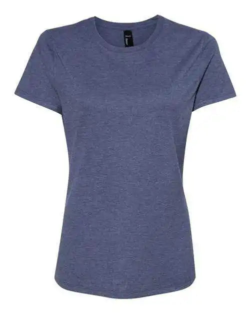 Hanes Sl04 Perfect-t Womens Short Sleeve T-shirt - Heather Navy