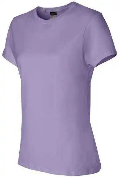 Hanes Sl04 Perfect-t Womens Short Sleeve T-shirt - Lavender