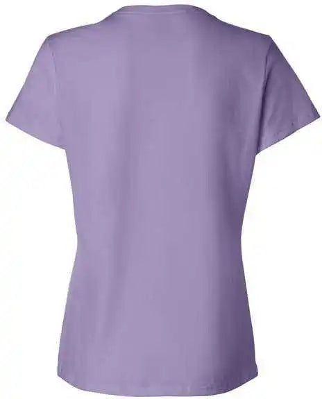 Hanes Sl04 Perfect-t Womens Short Sleeve T-shirt - Lavender