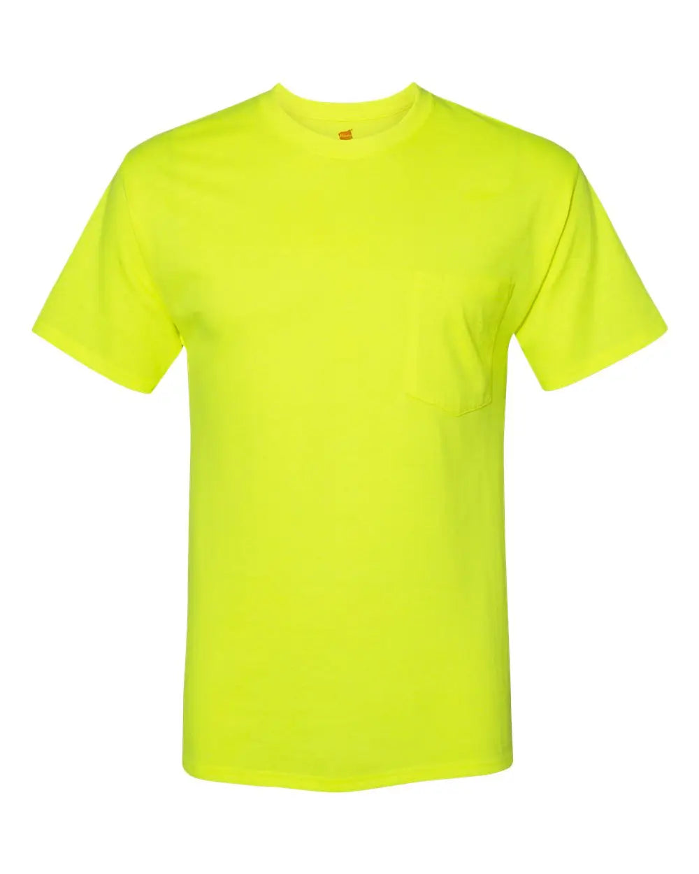 Hanes W110 Workwear Pocket T-shirt - Safety Green - s