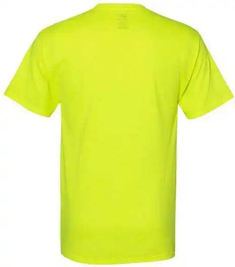 Hanes W110 Workwear Short Sleeve Pocket t Shirt Safety Green