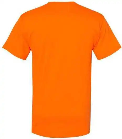 Hanes W110 Workwear Short Sleeve Pocket t Shirt Safety Orange