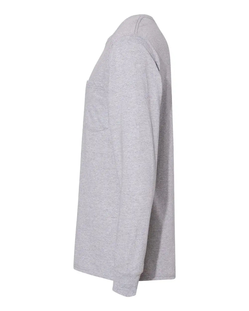 Hanes W120 Workwear Long Sleeve Pocket T-shirt - Light Steel