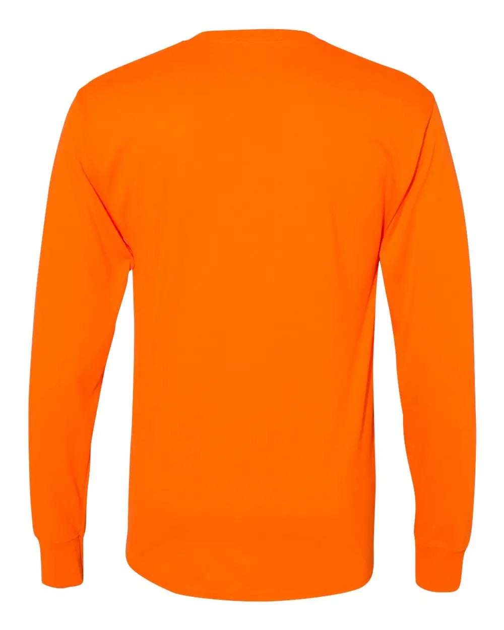 Hanes W120 Workwear Long Sleeve Pocket T-shirt - Safety Orange