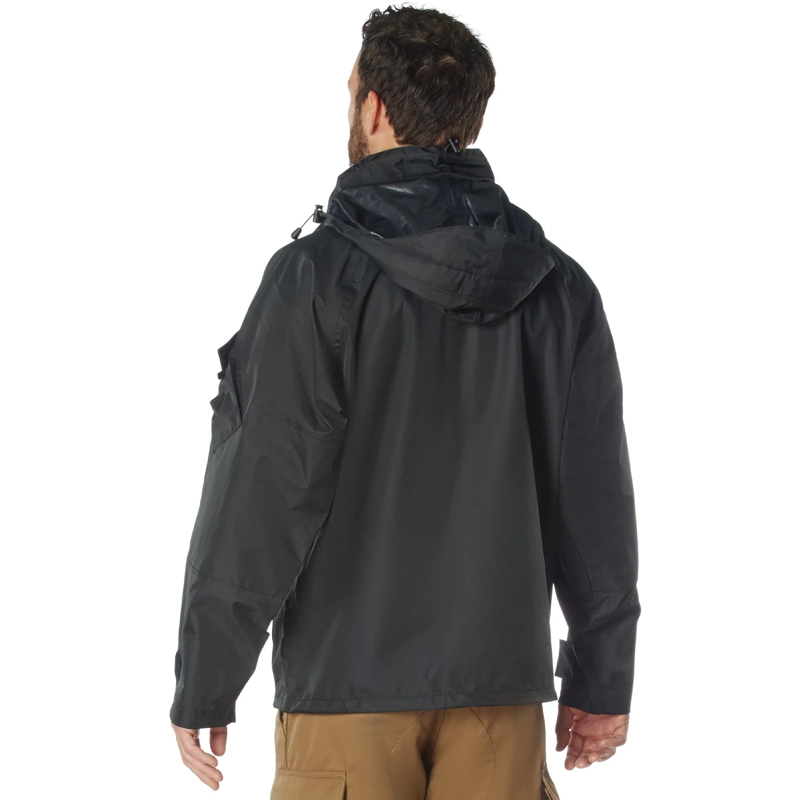 Hard Shell Waterproof Jacket - Black - s