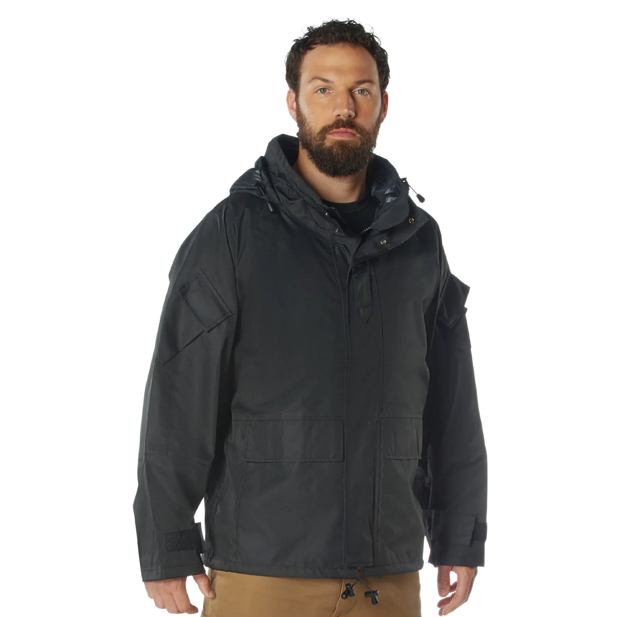 Hard Shell Waterproof Jacket - Black - s