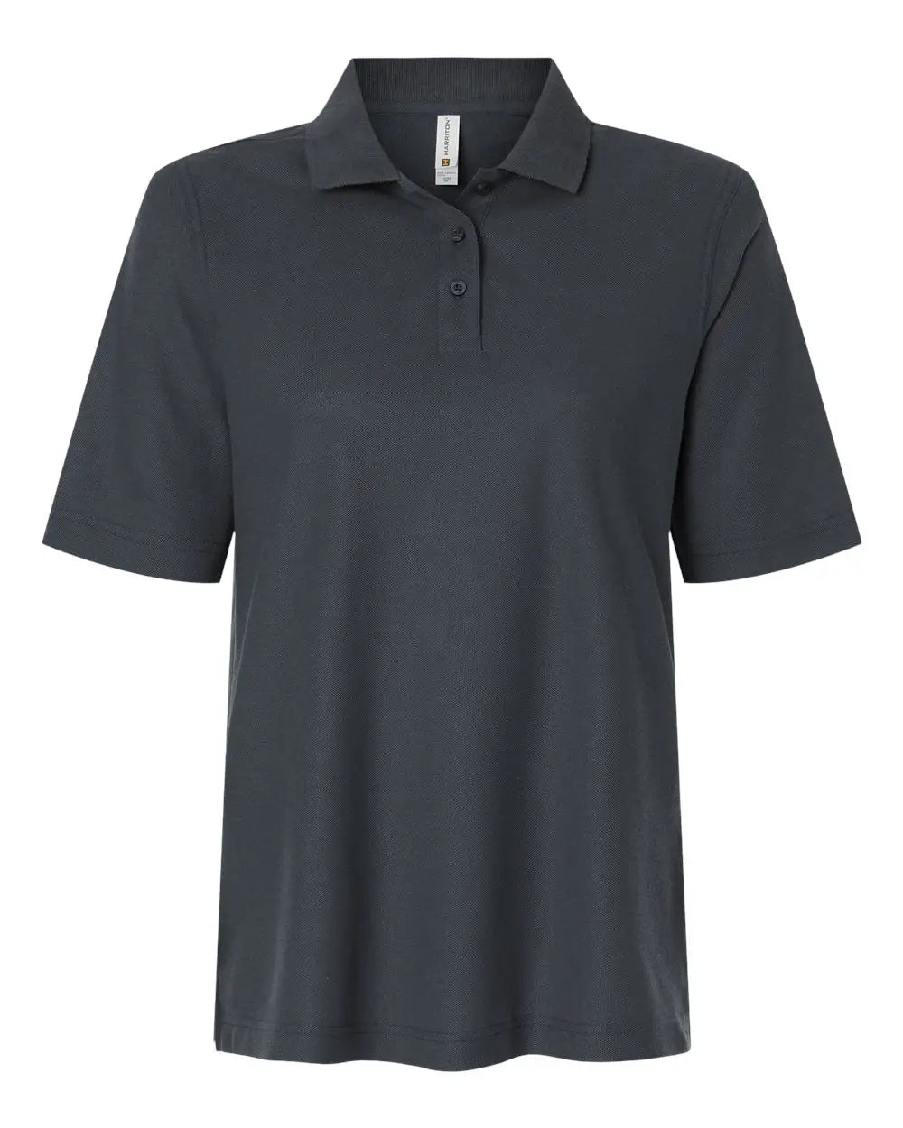 Harriton M105w Women’s Maverick Cvc Pique Polo - Dark Charcoal - Ladies Xs