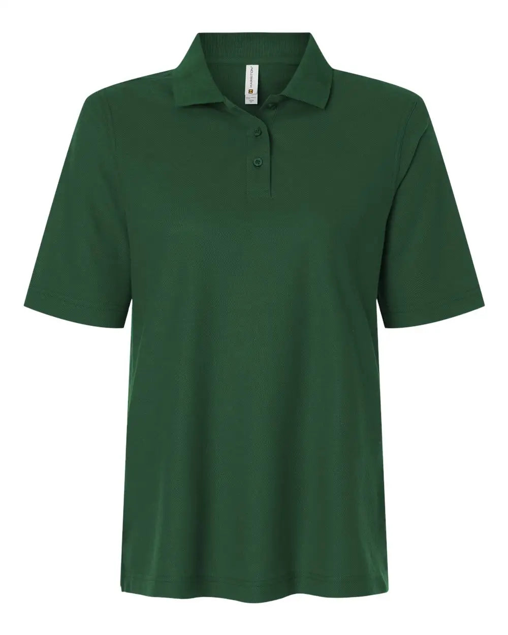 Harriton M105w Women’s Maverick Cvc Pique Polo - Dark Green - Ladies Xs