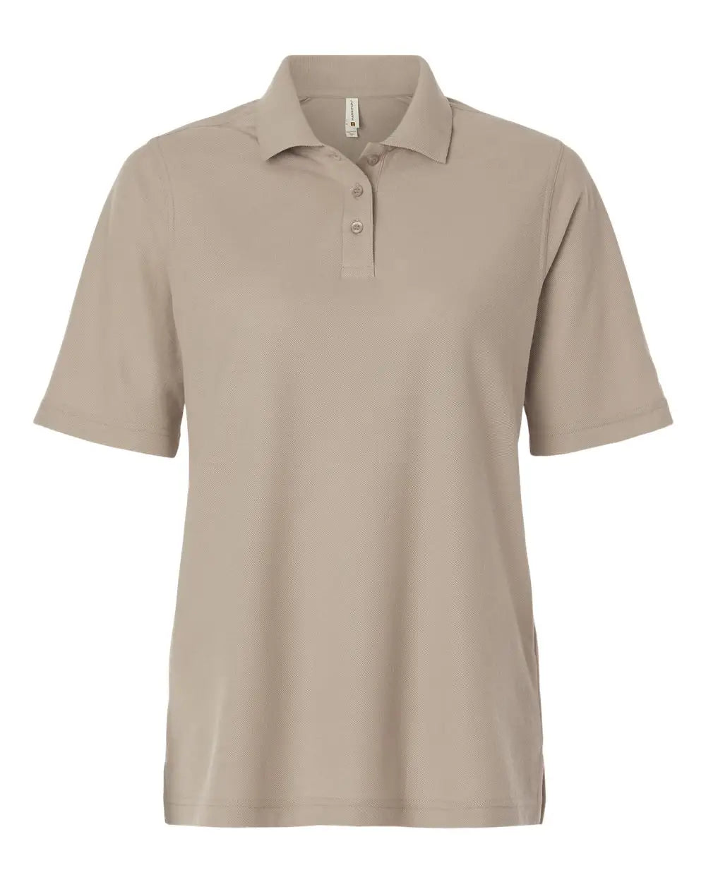 Harriton M105w Women’s Maverick Cvc Pique Polo - Khaki - Ladies Xs