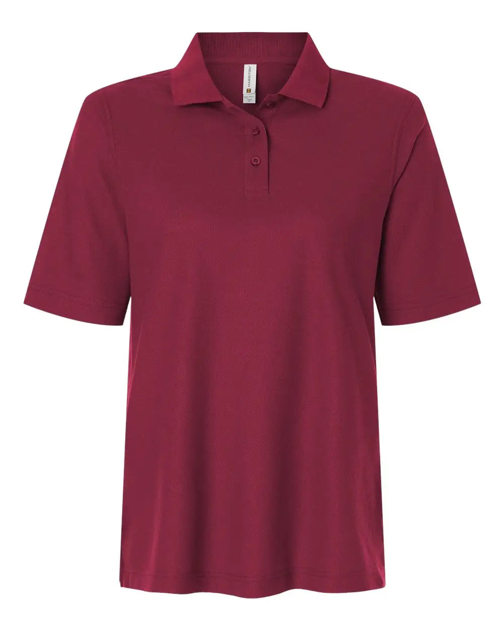 Harriton M105w Women’s Maverick Cvc Pique Polo - Wine - Ladies Xs