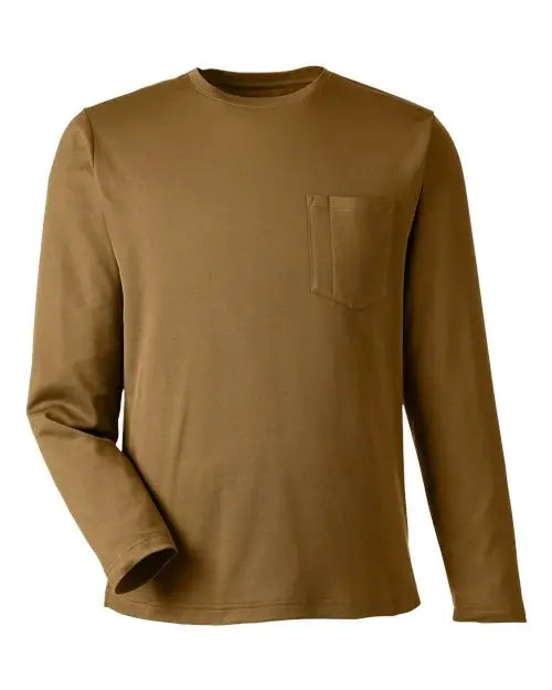 Harriton M118l Unisex Charge Snag and Soil Protect Long Sleeve T-shirt - Coyote Brown