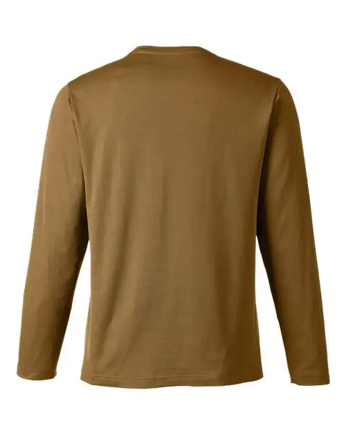 Harriton M118l Unisex Charge Snag and Soil Protect Long Sleeve T-shirt - Coyote Brown