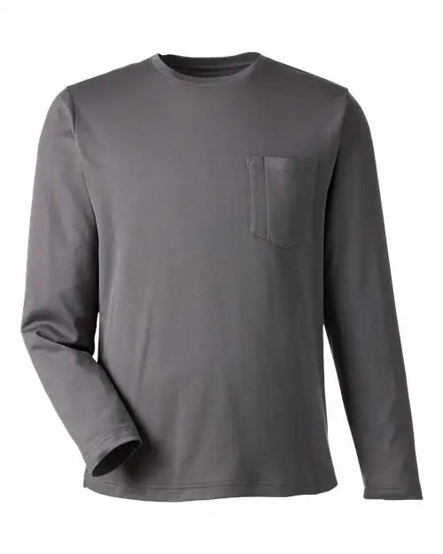 Harriton M118l Unisex Charge Snag and Soil Protect Long Sleeve T-shirt - Dark Charcoal