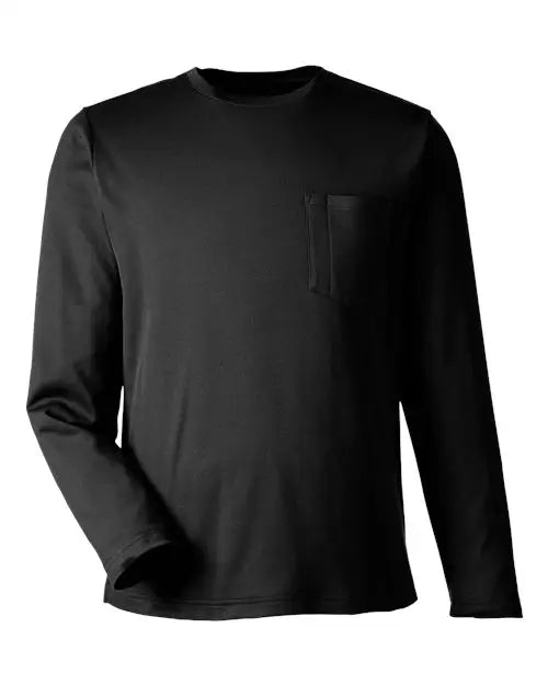 Harriton M118l Unisex Charge Snag and Soil Protect Long Sleeve T-shirt - Black