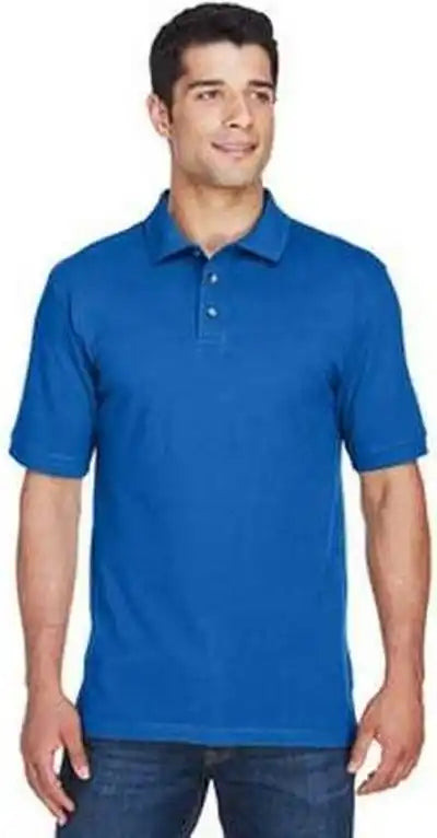 Harriton M200 Men’s 6 Oz Ringspun Cotton Pique Short-sleeve Polo - True Royal