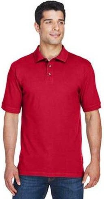 Harriton M200 Men’s 6 Oz Ringspun Cotton Pique Short-sleeve Polo - Red