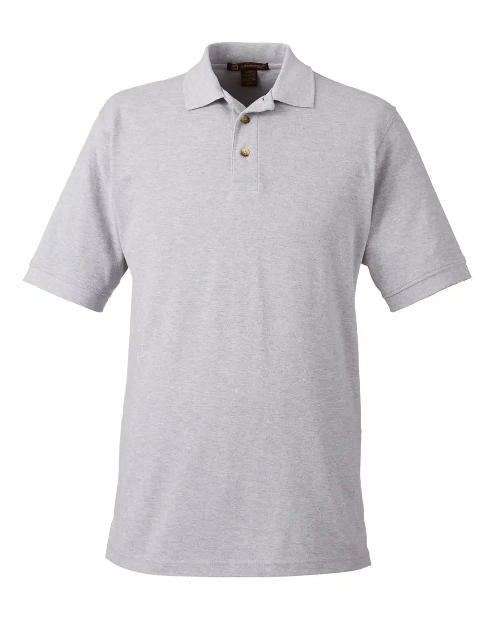 Harriton M200 Men’s Pique Polo - Grey Heather - Xs