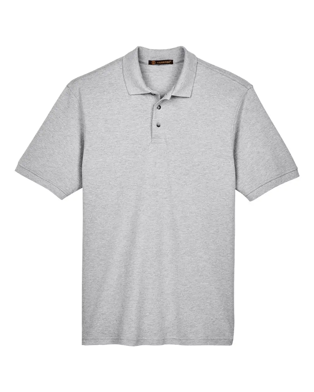 Harriton M200t Men’s Tall Cotton Pique Polo - Gray Heather - Adult Xl