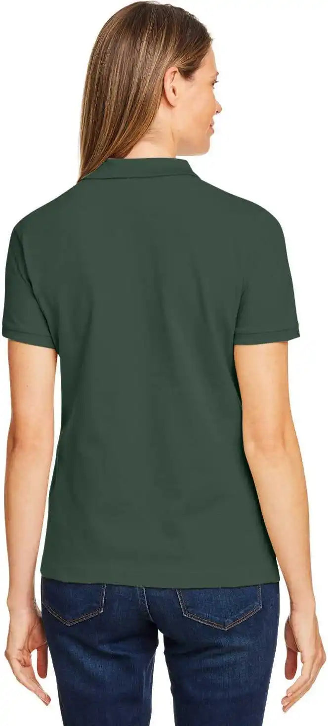 Harriton M200w Ladies’ 6 Oz Ringspun Cotton Pique Short-sleeve Polo - Dark Green - Ladies s