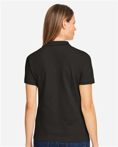 Harriton M200w Women’s Cotton Polo - Black