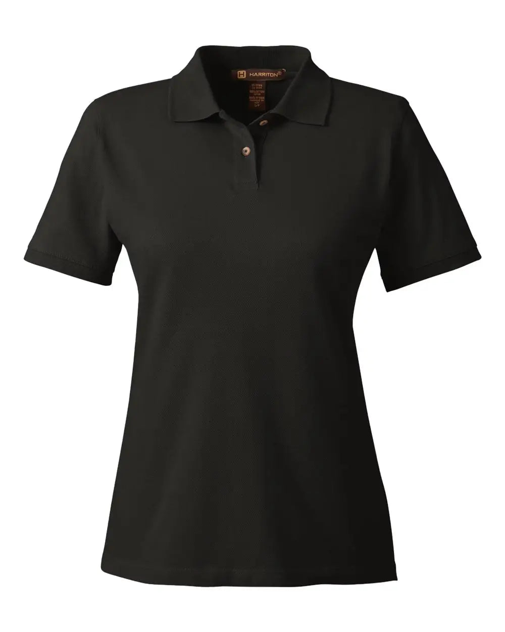 Harriton M200w Women’s Cotton Polo - Black - Xs