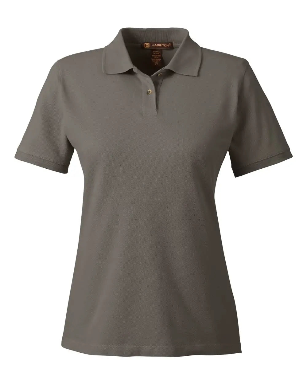 Harriton M200w Women’s Cotton Polo - Charcoal - Dark Gray / Xs