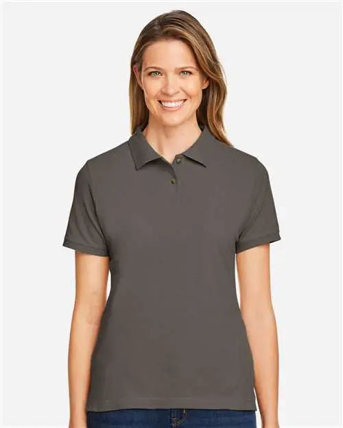 Harriton M200w Women’s Cotton Polo - Charcoal