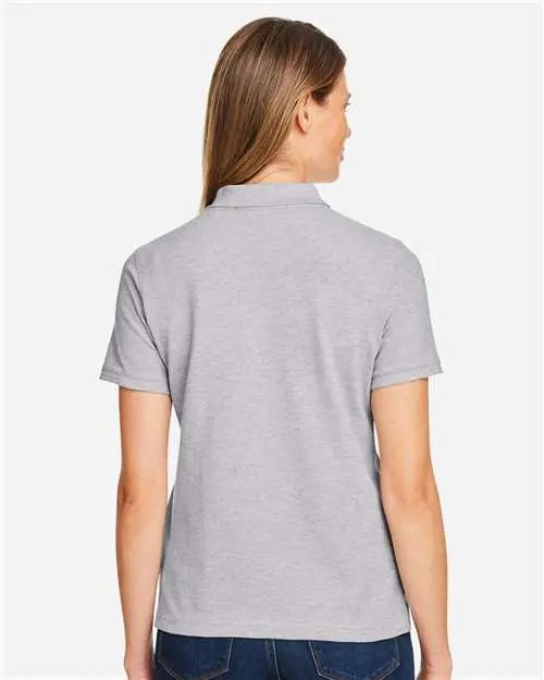 Harriton M200w Women’s Cotton Polo - Grey Heather