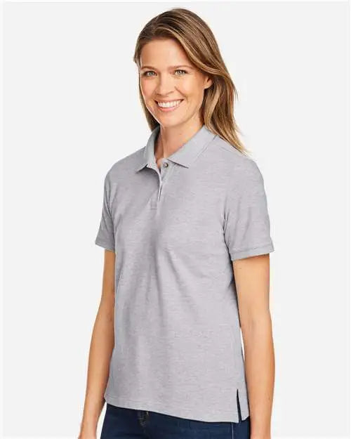 Harriton M200w Women’s Cotton Polo - Grey Heather