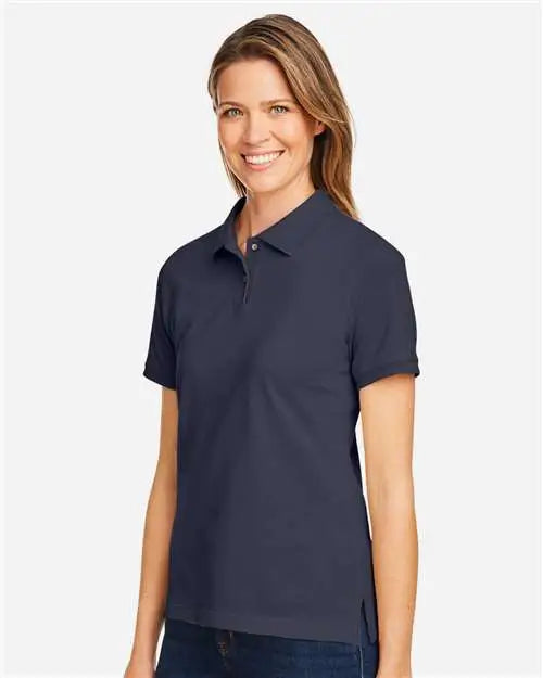 Harriton M200w Women’s Cotton Polo - Navy