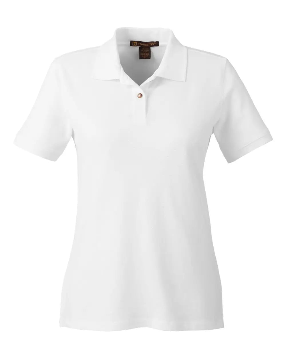 Harriton M200w Women’s Cotton Polo - White - Xs