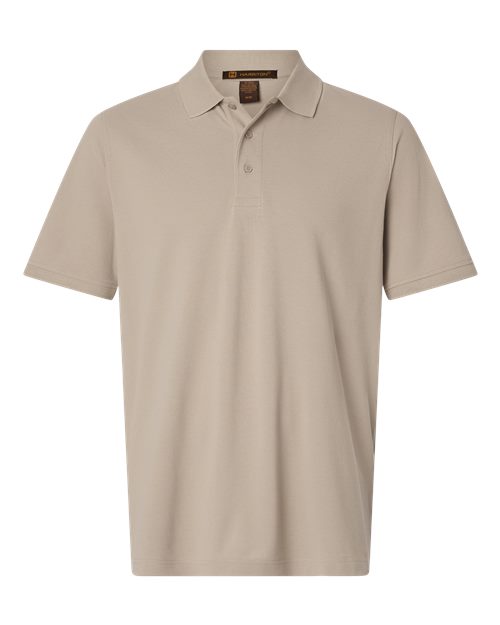 Harriton M205 Men’s Valiant Cotton Snag Protect Polo - Khaki