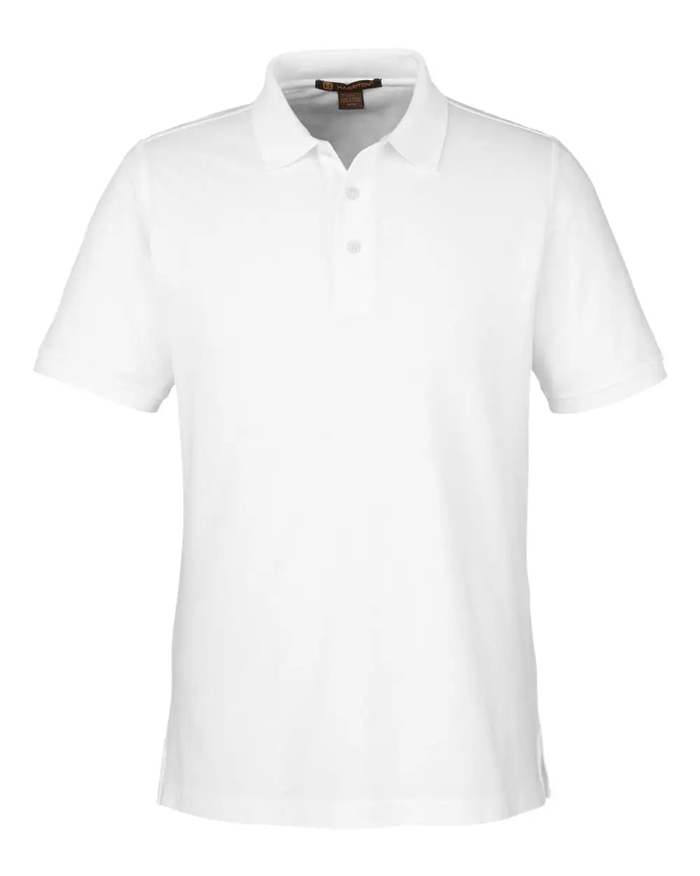 Harriton M205 Men’s Valiant Cotton Snag Protect Polo - White - Adult s