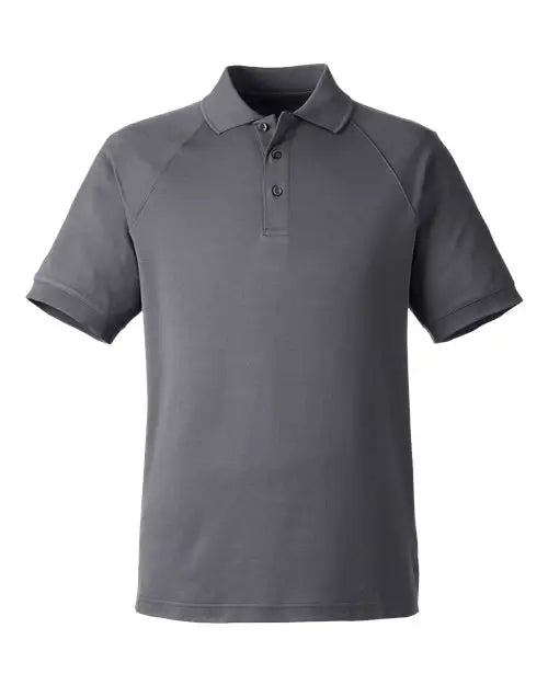 Harriton M208 Men’s Charge Snag and Soil Protect Polo - Dark Charcoal