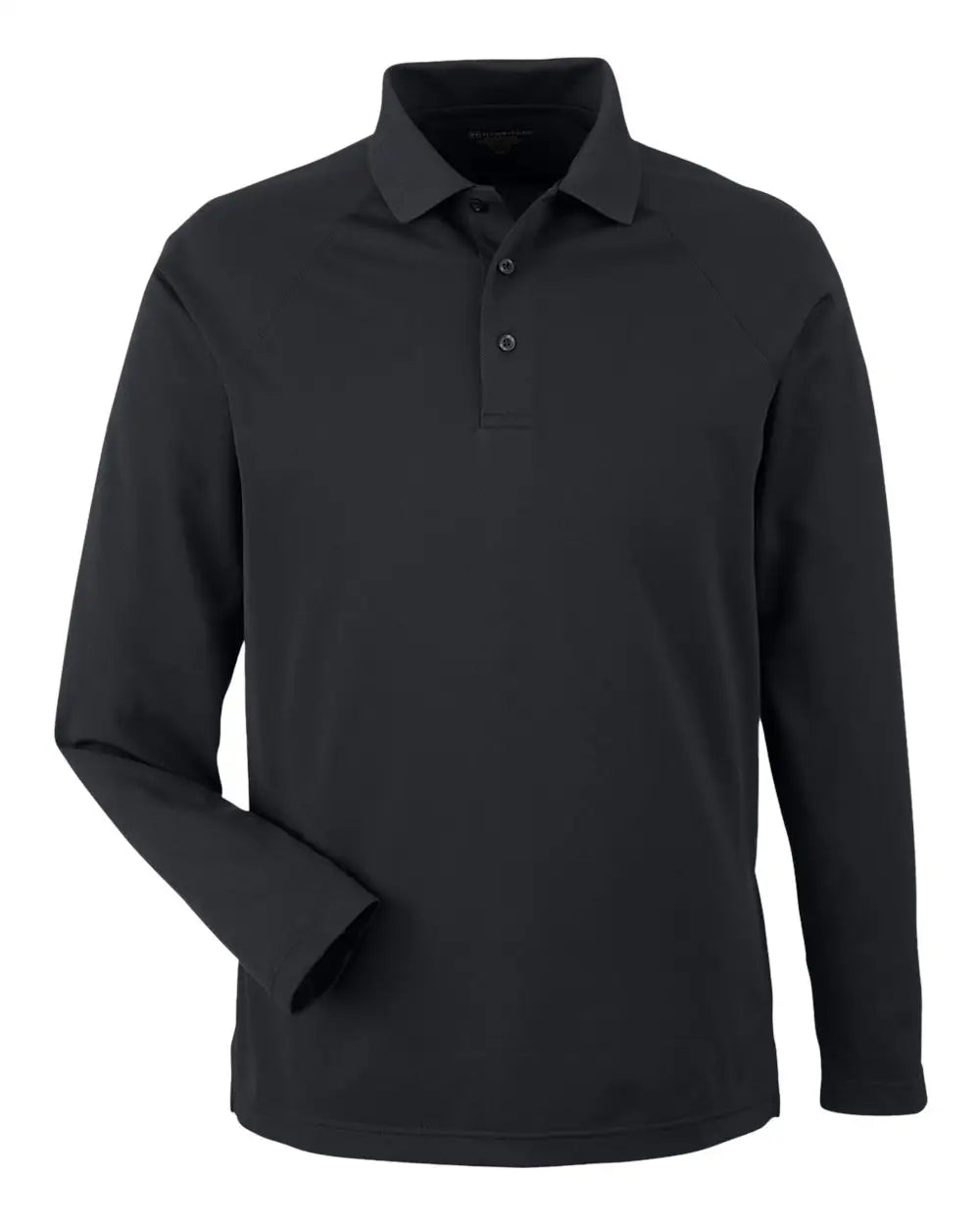 Harriton M208l Men’s Charge Snag and Soil Protect Long Sleeve Polo - Black - Adult s