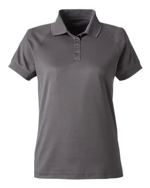 Harriton M208w Women’s Charge Snag and Soil Protect Polo - Dark Charcoal