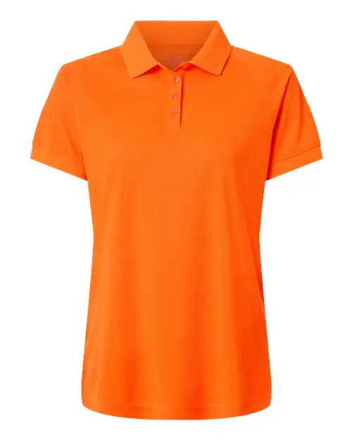 Harriton M208w Women’s Charge Snag and Soil Protect Polo - Safety Orange