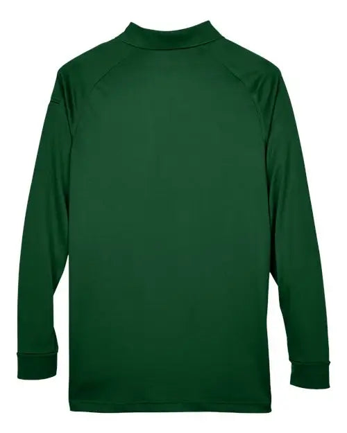 Harriton M211l Men’s Advantage Long Sleeve Tactical Polo - Dark Green